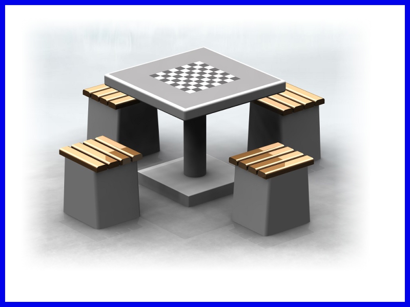 Betonowy stolik gry w szachy